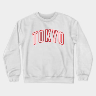Tokyo Red Outline Typography Crewneck Sweatshirt